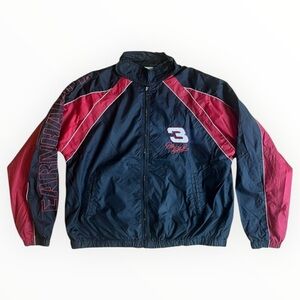 VTG Dale Earnhardt Sr. Men’s Large Windbreaker Jacket Winners Circle Red Black